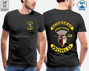 Heren T-shirts Satudarah Mc World motorfiets T-shirt Unisex