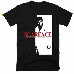 Mannen T-shirts Scarface Film Homme Hip Hop Kleding T-shirts 3D Print T-shirt O Hals Shirts Heren Tops297A