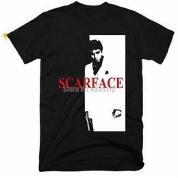 Mannen T-shirts Scarface Film Homme Hip Hop Kleding T-shirts 3D Print T-shirt O Hals Shirts Heren Tops245m