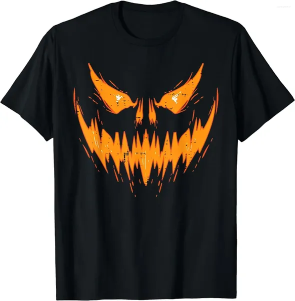 T-shirts pour hommes Effrayant Spooky Jack O Lantern Visage Citrouille Halloween MenT-Shirt Été Hommes Classique À Manches Courtes Mode Lâche Femme Cadeau T-shirt