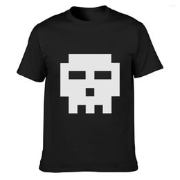 Heren t shirts scopilgrim pixel schedel shirt korte mouw cadeau slanke comfortabele zomerstijl maat boven s-5xl origineel gebreide gebreide