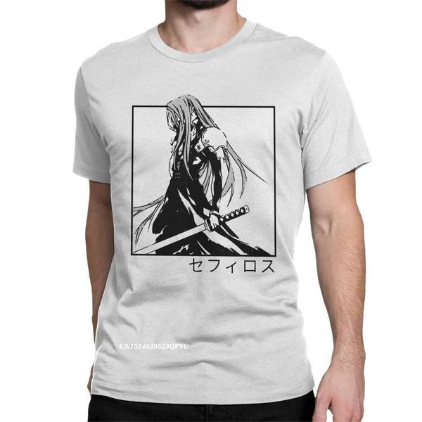 T-shirts masculins Sephiroth FFVII Final Fantasy T-shirt surdimensionné pour hommes T-shirt incroyable HARAJUKU T-shirts Graphic Vêtements Unique T240425