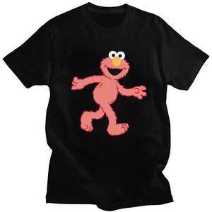 T-shirts voor heren Sesamstraat T-shirt Heren vooraf verzameld katoenen T-shirt Cookie Monster Elmo T-shirt Korte mouwen grafische T-shirt J240506