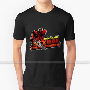 Camisetas para hombre, camiseta de tiranosaurio Sexual, camisetas de algodón de verano para mujer, película Est Top Blane