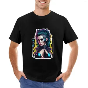 T-shirts pour hommes Sexy Cyber Girl T-shirt Chemise graphique Hommes Entraînement