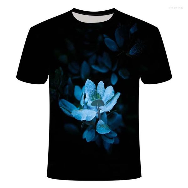 T-shirts pour hommes T-shirt sexy Summer Rose Flower 3D Style chinois Streetwear Graphic