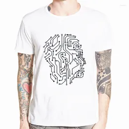 Heren t shirts shiirt zomer elektrische circuit korte mouw mannen shirt casual o-neck t-shirt cool los t-shirt tee streetwear