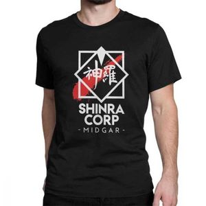 T-shirts masculins Shinra Electric Power Company Men Imprimé T-shirt Final Fantasy 7 Sephiroth Soldier Materia Tifa Video Game Chocobo Short Slve T240510