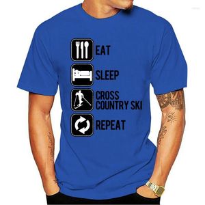 T-shirts pour hommes Chemise 2023 Eat Sleep Cross Country Ski Repeat Sport Silhouette