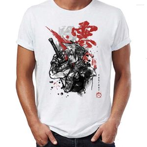 T-shirts pour hommes chemise Cloud Strife Final Fantasy Crest superbe œuvre dessin imprimé t-shirt