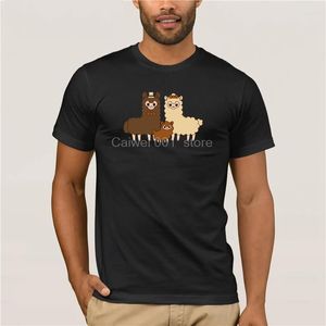 Heren t shirts shirt voor vrouwen chocolade alpaca familie mooie man s o nek korte mouw cartoon ontwerp mannelijke trendy creatieve afbeelding
