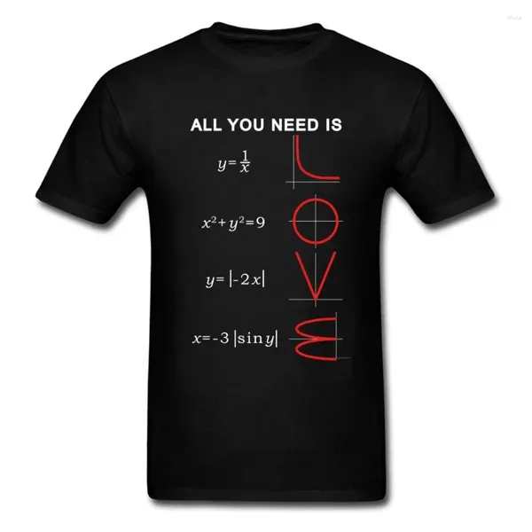 T-shirts pour hommes chemises géométriques algèbre équation graphique tshirts et si vous avez besoin est de l'amour du problème des sciences mathématiques