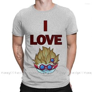 Camisetas para hombres Camisa Ropa para hombres Camiseta animada Arcane League Of Legends I Love Heimerdinger Moda Camiseta de manga corta unisex suelta