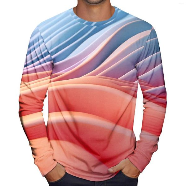 Camisetas para hombre Camisa con cuello redondo Ropa Ropa Al aire libre Manga larga Estampado Diseñador de moda Vintage Comentarios coreanos Muchas ropa Sudaderas