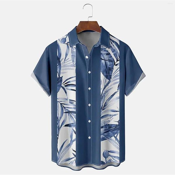 Camisetas para hombre Paquetes de camisas Paquete de manga larga para hombre Botones florales para hombre Vacaciones tropicales Playa Slim