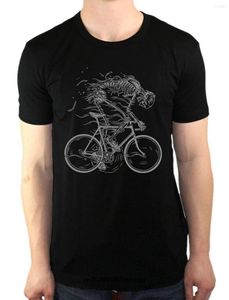 Heren t shirts shirt skelet fietsen fiets spookbotfiets fixie katoen katoen casual coole korte mouw tops t-shirt