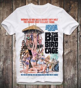 Heren T-shirts Shirt The Big Bird Cage Exploitation B Movie Porn Porno Vintage Pam Grier Sexy Print T-Shirt Men SummerMen's