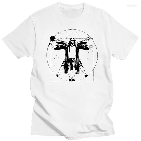 T-shirts pour hommes Chemise The Big Lebowski Dude Cult Movie Kultfilm Coen Brothers Da Vinci Man Summer T-shirt en coton à manches courtes Streetwear