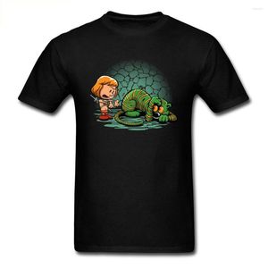 Heren t shirts shirt groothandel heren t-shirt bang voor je eigen schaduw t-shirt tijger krijger print tees cartoon tops zwarte kleding katoen