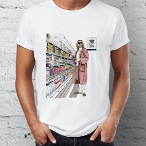 Heren t shirts shirt met de kerel van grote lebowski grappige film badass tee