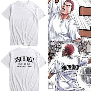 Heren T-shirts SHOHOKU Sakuragi Hanamichi T-shirt Mannen Vrouwen Cosplay Kaede Rukawa Hisashi Mitsui T-shirt Katoen Korte mouw Oversized Tees 230607