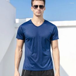 T-shirts pour hommes Shirts Shirt 2023 T-shirt d'été cool blanc noir bleu mince élastique Top décontracté.