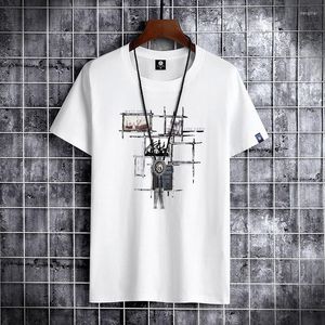 Heren t shirts korte mouw katoen zomer man t-shirt casual louost heren t-shirt cool o-neck oversized shirt mannelijke T-shirt voor tieners