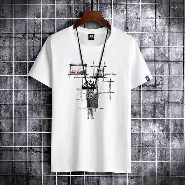 Camisetas de manga corta de algodón para hombre, camiseta de verano para hombre, camiseta informal suelta para hombre, camiseta holgada con cuello redondo, camiseta para hombre, ropa para adolescentes