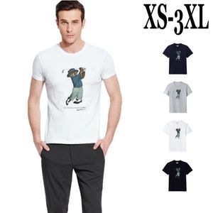 Heren T-shirts Korte mouw Ronde hals Teddybeer Informeel Ademend comfortabel Stretch katoen Korte mouwen Slim Fit Stijl Top Mannelijke maat XS-3XL PP113