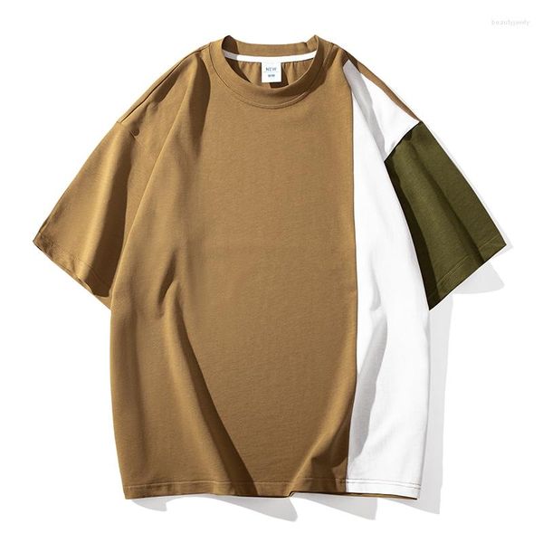 Hommes t-shirts à manches courtes Hip Hop Streetwear Patchwork chemise pour 2023 T-Shirt été T-shirt haut t-shirts vêtements de mode chinois