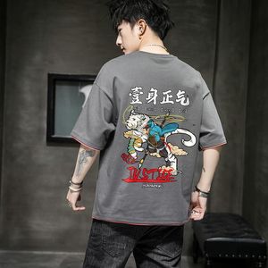 Heren t shirts korte mouw heren nationale mode 2023 zomer losse kleding katoen t-shirt half Chinese stijl kleding