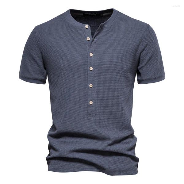 Camisetas para hombre, camiseta de manga corta para hombre, camiseta informal con cuello redondo, talla europea sólida, ropa de moda para hombre