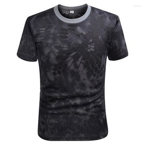 T-shirts pour hommes T-shirt à manches courtes Camouflage tactique costume d'entraînement physique gilet respirant absorbant la sueur