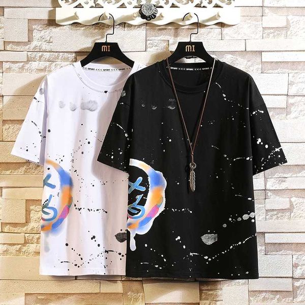 T-shirts pour hommes T-shirt à manches courtes T-shirt pour hommes 2022 Summer Print Noir Blanc Tshirt Top Tees Classic Marque Vêtements de mode Oversize M-5XL O N