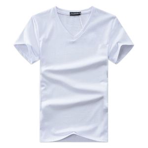T-shirts pour hommes à manches courtes t-shirts t-shirts v cou t-shirt mince hommes mâles tshirt d'été décontracté Camitas plus taille s-5xl