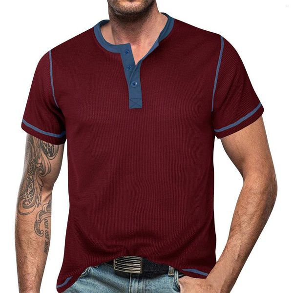 T-shirts pour hommes T-Shirt à manches courtes mode décontracté couleur correspondant avis coréens de nombreux vêtements Sudaderas Para Hombres