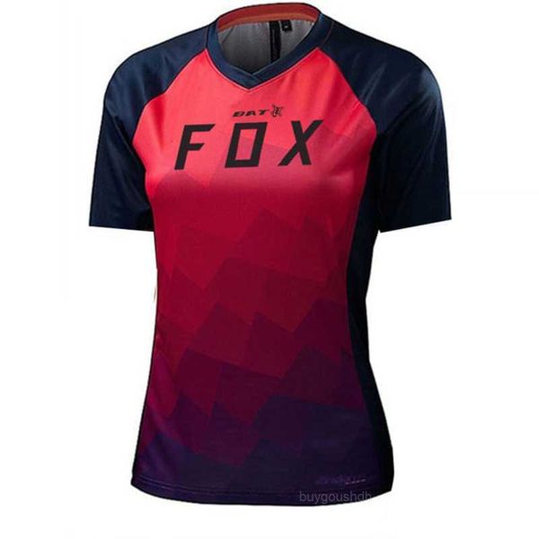 T-shirts pour hommes Manches courtes Cyclisme Sportswear Femme Downhill Jersey Bat Fox Mountain Bike Motocross Sportwear Vêtements Team Event Wear Q23