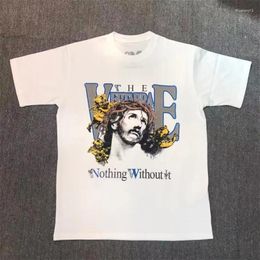 T-shirts pour hommes manches courtes Vertabrae T-shirt pour hommes en coton imprimé portrait High Street 1: 1 et t-shirts de sport pour femmes