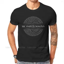Heren T-shirts Sic Parvis Magna Hipster T-shirts Uncharted Mannelijke Harajuku Puur Katoen Tops Shirt O Hals Big Size