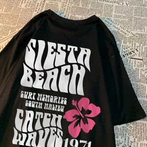 T-shirts masculins Siesta Beach Catch Waves 1971 Man Femmes T-shirt Brand Quality Short Slve Oversize Hip Hop T-shirt Crewneck Cotton Tops lâches H240506