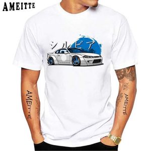 T-shirts masculins Silvia S14 S13 S15 Kouki Style T-shirt de voiture de course japonaise JDM LEGEND TS HIP HOP Men décontracté blanc Short Slve T240425