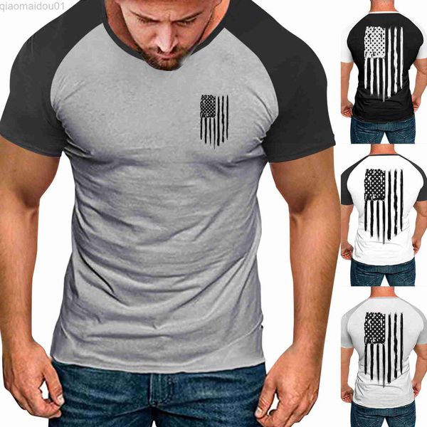 T-shirts pour hommes Simple Apparel Mens Summer Fashion Casual Fasten 3D Digital Back Printing T Shirt T Shirts Big And Tall Men Wine T Shirt Men L230713