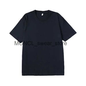 T-shirts masculins Simple Basic Couleur solide épaule lâche à cinq points T-shirt de coton O Multi Options Summer H240416