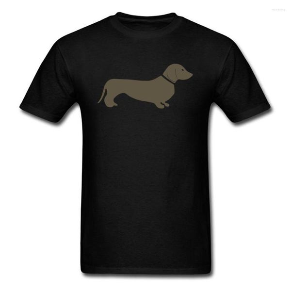 Camisetas para hombre, camiseta sencilla a la venta 2023 Chic para hombre, camiseta negra con estampado de logotipo de dibujos animados de perro salchicha Dachshund, camiseta de manga corta de talla grande