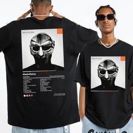 Chanteur masculin MF DOOM Madlib Madvillain Double face graphique Tshirt Tops Male Hip Hop T-shirt Men Men Coton T-shirts 23 615
