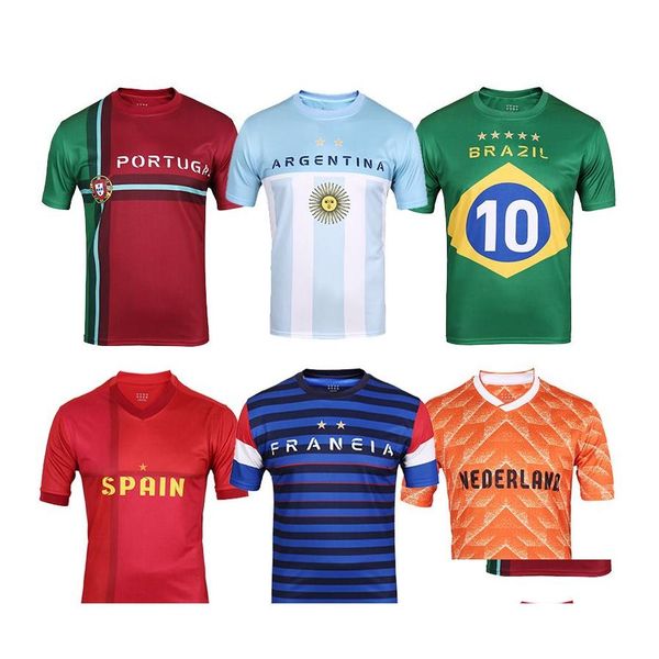 Camisetas para hombre Sjb Camisetas para hombre Camiseta de fútbol Fans de manga corta Cheer Drop Delivery Ropa Ropa Camisetas Dhrjt