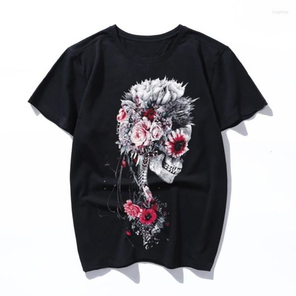 T-shirts pour hommes Skeleton Bride Summer Cartoon Print Shirt Femmes Hommes Harajuku Esthétique T-shirt Vintage Casual Streetwear Tops Tshirt Spoo