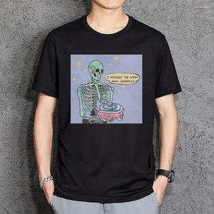 Mannen T Shirts Skelet Bracht De Groene Bonen Braadpan Man Vintage Katoenen T-shirts Sport Zachte Korte Mouw Harajuku Kwaliteit t-shirts