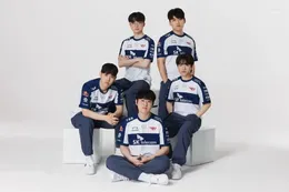 T-shirts pour hommes Skt T1 Esports Pro Kit 2024 Jersey Colorant Csgo League Of Legends T-shirt personnalisé à col rond de haute qualité