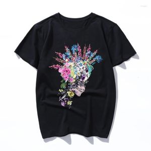 T-shirts pour hommes crâne dessin animé chemise femmes hommes Kawaii T-shirt mode vêtements Streetwear Vintage Harajuku T-Shirt